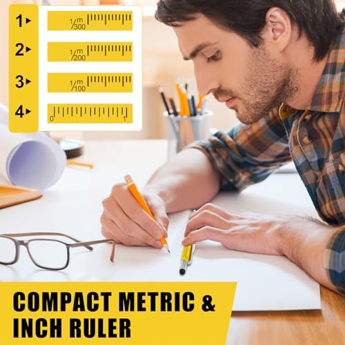 Multitool Pen Gadget - 6-in-1 Tool with Stylus and Refills - Yellow