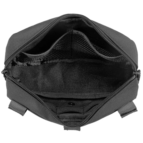 Tactical Molle Admin Pouch - Utility EDC Tool Bag with US Flag Patch