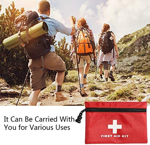Mini First Aid Bag - Empty Nylon Pouch, 5.9 x 3.9 Inch