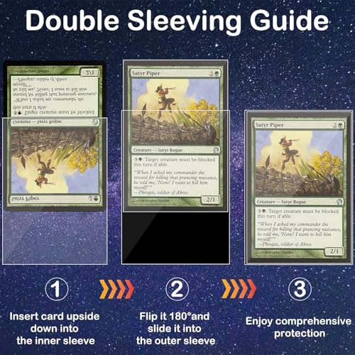 400 Pack Card Sleeves - Clear Inner Sleeves for Trading Cards (64x89mm)