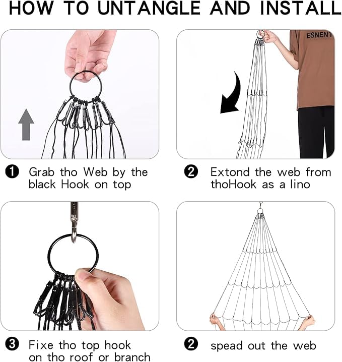 Anycosy Halloween Lights Decoration, 10 FT×10 FT 110 LED Spider Web with Remote Control and Timer, Orange and Purple Halloween Light Outdoor 8 Modes for Decor