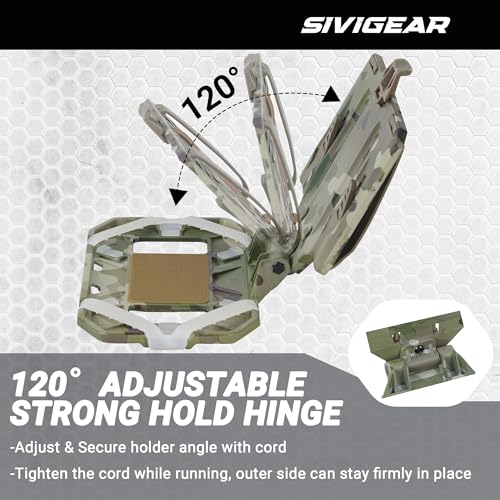 SIVIGEAR Tactical Molle Phone Holder CP for Plate Carrier Vest, Quick Release & Adjustable, Fits 4.7-6.7 Inch Smartphones