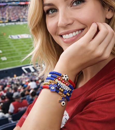 Heishi Beaded Sports Bracelets for Soccer & Football Fans