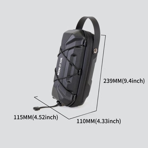 WILD MAN 2L Rainproof Quick Release Bike Handlebar Bag Hard Shell Waterproof Scooter Storage Bag for Kick Scooters Folding Bike Self Balancing Scooters MTB Bicycle Cycling(GD6X,Black)