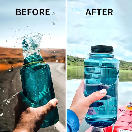 Silicone Splash Guard for Wide Mouth Water Bottles - 2 Pack