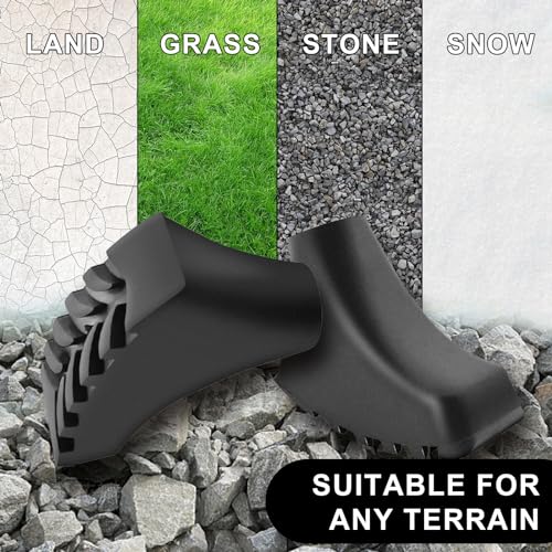 6 Pcs Replacement Cane Tips - Anti-Slip Hiking Pole Shoes