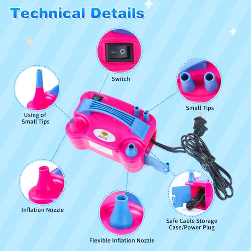 Electric Balloon Pump for Balloons - Portable Dual Nozzle Inflator for Party Decorations