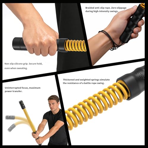 Ropeless Battle Ropes 4.0 - Heavy Duty Portable Steel Core, Standard