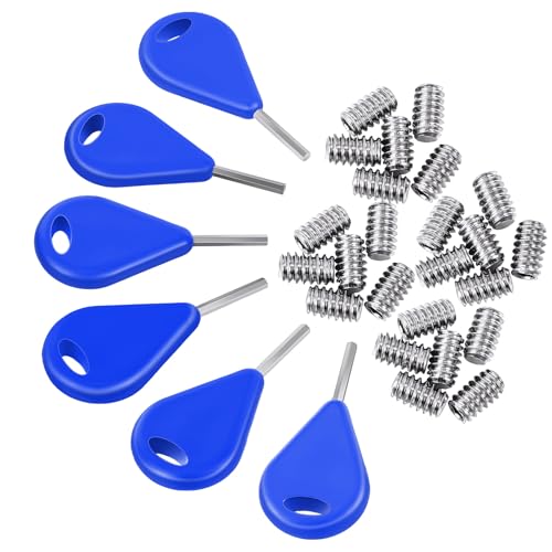 Surfboard Fin Key Set with 24 Screws - Blue