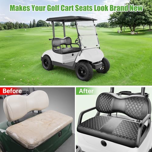 10L0L Golf Cart Seat Cover Kit for Yamaha Drive G29 & Drive2 Front & Rear