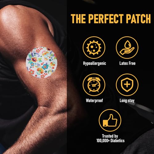 Dexcom G7 Over Patches - Waterproof Adhesive Patch Tape 30Pcs - Petal Waltz Verse