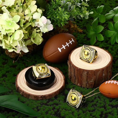 Champion Trophy Ring with Neck Chain & Display Stand - Gold