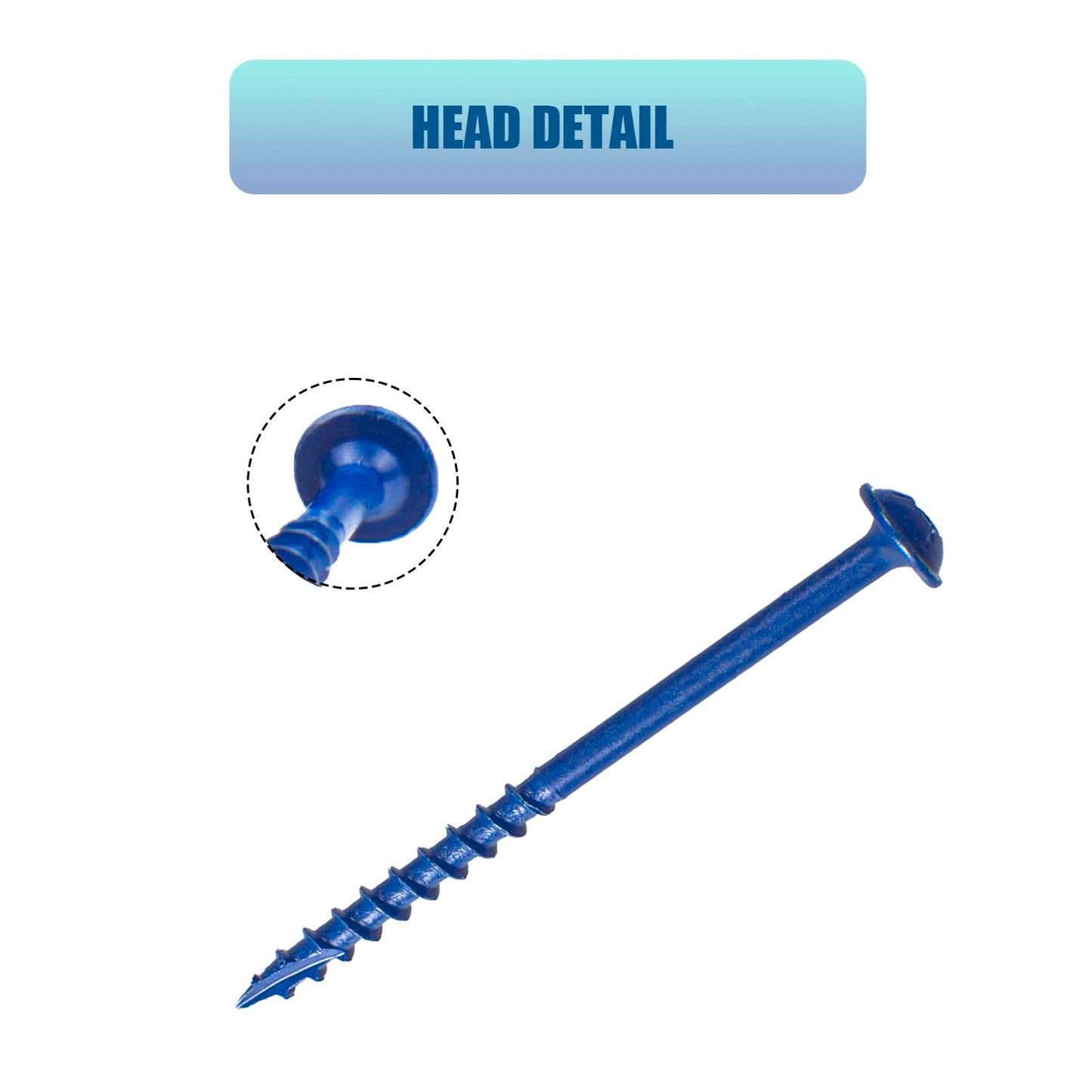 LUPANTER #8×1 Inch Pocket Hole Screws,500 Pcs,Exterior Wood Screws for Wood Working with Blue Coated,Square Drive Head…