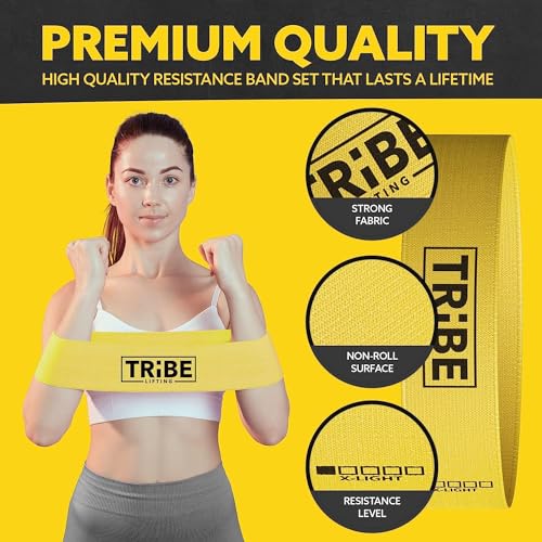 Fabric Resistance Bands Set - 5 Levels for Legs & Glutes