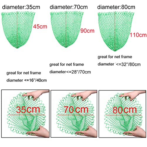 Fishing Net Replacement - Green 14 Inch Nylon Landing Net