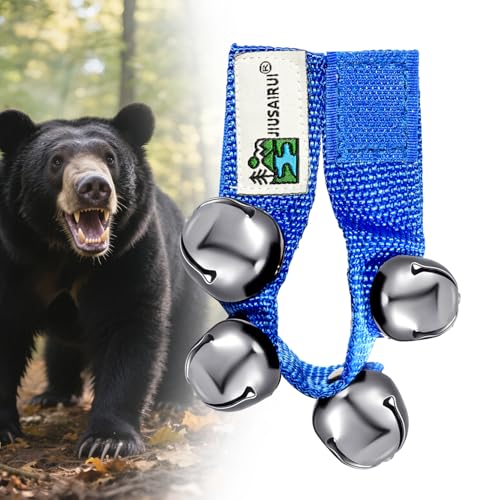 Outdoor Bear Bells for Hiking Safety - Blue Bear Deterrent