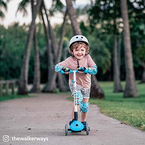 Kids Knee and Elbow Pads with Bike Gloves - Small Dinosaur