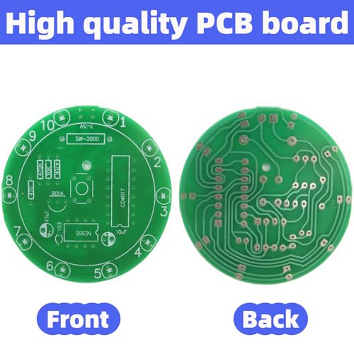 2PCS Soldering Practice Kit CD4017 NE555 DIY Lucky Wheel LED Light Circuit Board Solder Project for Electronics Beginners to Learn and Training