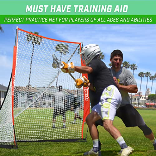 Portable 6x6 Lacrosse Goal - Bow Style Frame for Easy Setup