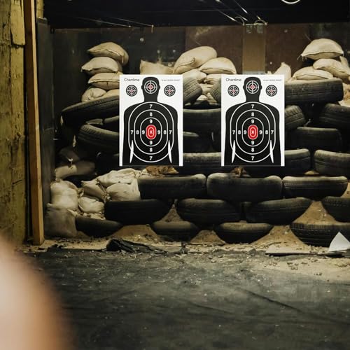 16x24 Inch Shooting Targets for Range Practice - 10 Pack, Black
