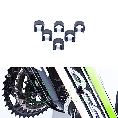 30 PCS Bicycle C-Clips Clamps for Cable Guide - Black