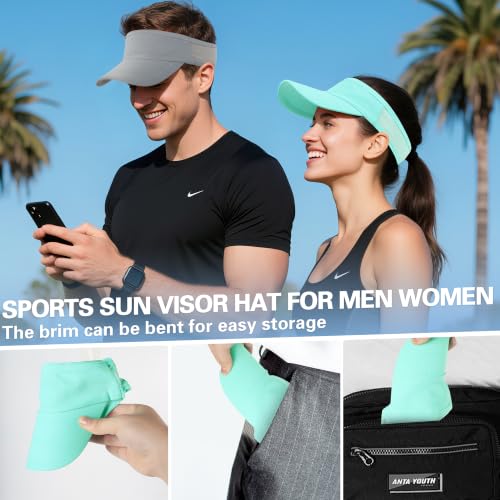 Cooling Sun Visor Cap - Lightweight & Packable - Aqua
