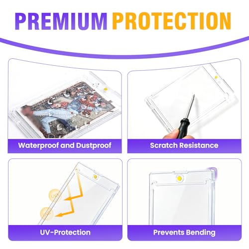 Magnetic Card Holder Sleeves - 12 Pack of 35pt Protectors