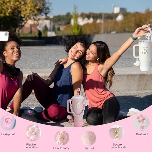 9-Piece Cup Accessories Set for Stanley 30oz & 40oz Tumblers - Pink
