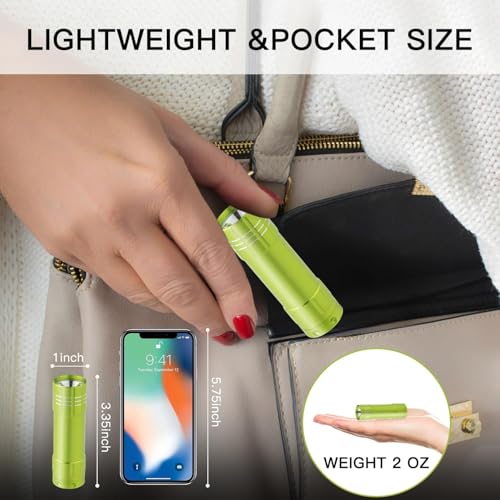 KunHe 24 Pack Small Mini Cheap Flashlights Bulk with Batteries Aluminum LED Bulk Flashlight for Party Favor Emergency Power Outage Gift to Operation Christmas Child Items Bulk Christmas Gifts