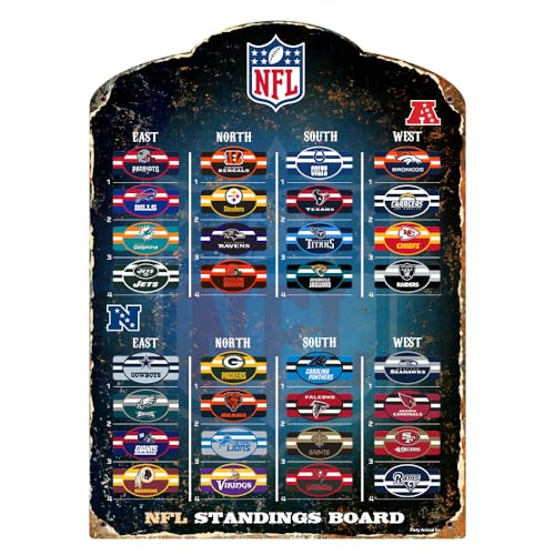 NFL Magnetic Standings Board with 32 Team Embossed Magnets