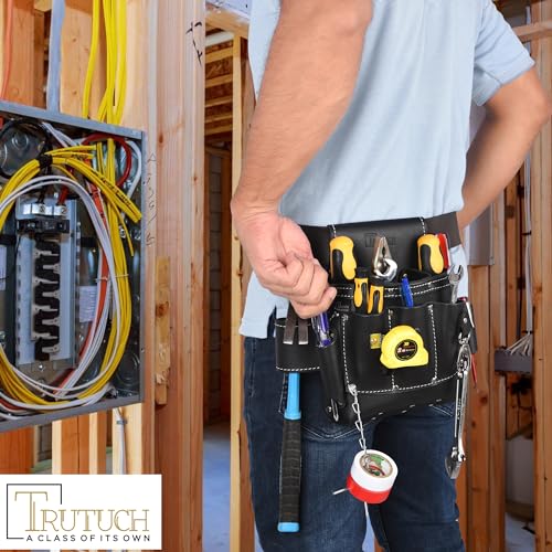 Grain Leather Electrician Tool Pouch | Carpenter Tool Pouch | Electrician Pouch | Electric Tool Bag | Electrician Bag | Leather Tool Belt