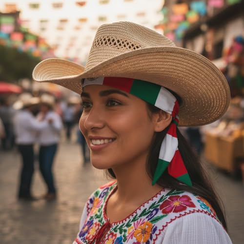 Soccer Fan Headband - Mexico National Flag Tie Head Tie