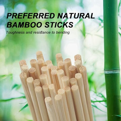 Natural Bamboo Skewers - 12 Inch, 100PCS for Grilling & BBQ