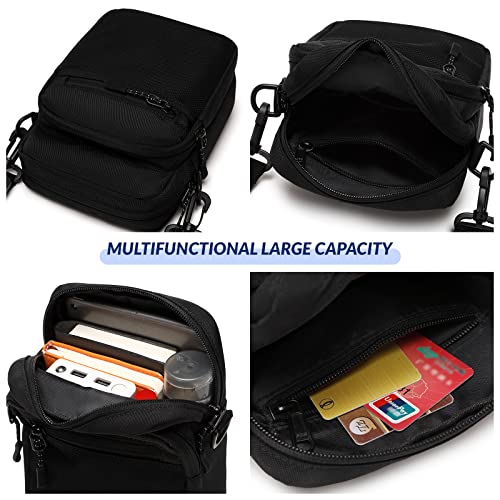 Lohol Camo Green Water-Resistant Messenger Bag for Men and Women, Adjustable Crossbody Sling Bag for Travel and Sports