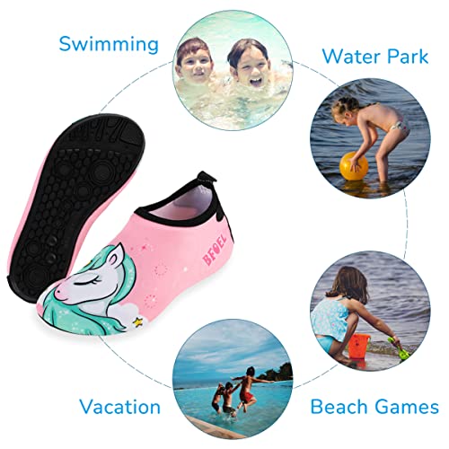 Water Shoes for Kids - Non-Slip Toddler Beach Shoes, 10.5 Little Kid / Pink Unicorn