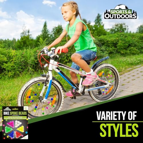 36 Pcs Colorful Bike Spoke Beads - Easy Clip-on Decorations