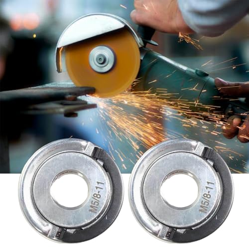 2Pcs Angle Grinder Flange Nuts, Quick Change 5/8-11 Grinder Locking Nuts, Quick Release Nut Replacement Parts for Angle Grinder