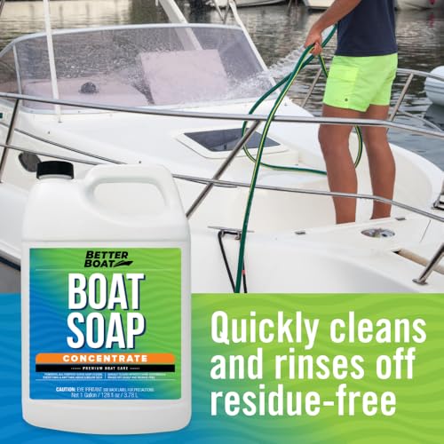 Better Boat Premium Grade 128oz Marine Concentrate Boat Soap Wash & Wax