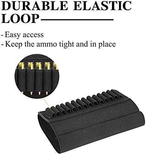 Hunting Buttstock Ammo Holder for 14 Rounds 5.56mm/.22/.223/.204