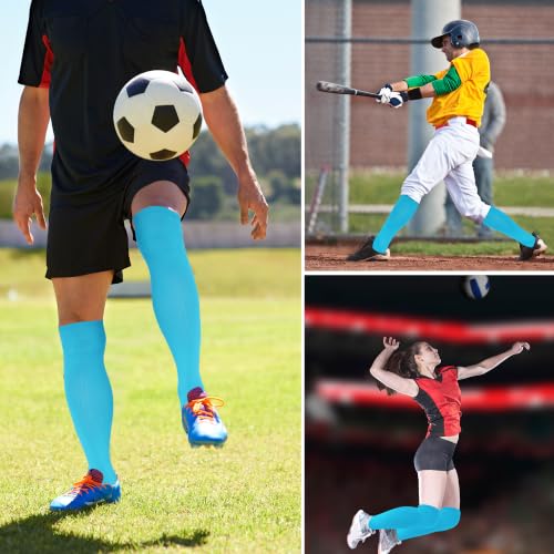 Baseball Socks and Belt Combo Set - Sky Blue, Large