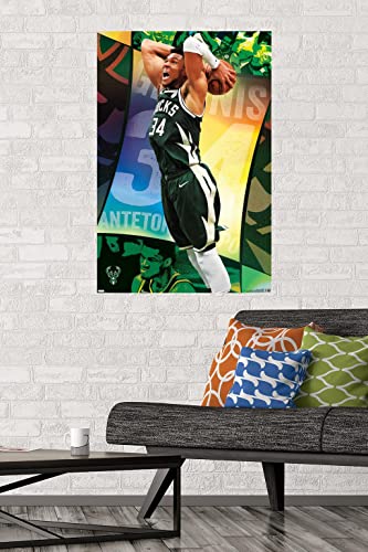Trends International NBA Milwaukee Bucks Giannis Antetokounmpo 21 Poster Premium Unframed 34" x 22.4"