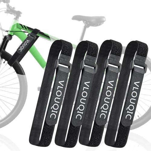 4-Pack Adjustable Bike Rack Straps - 24-Inch Durable Nylon Wheel Tie Downs