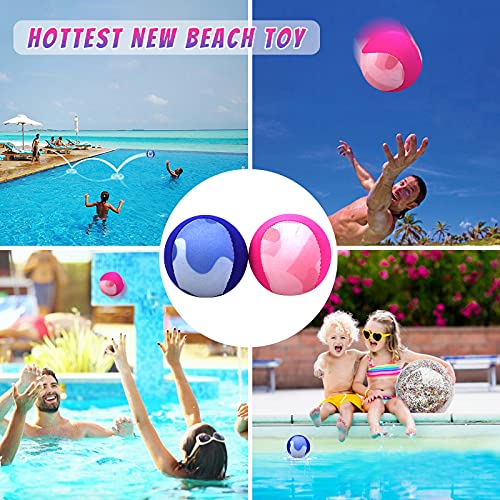 Water Skipping Ball 2-Pack - Blue Water Bouncing Beach Balls