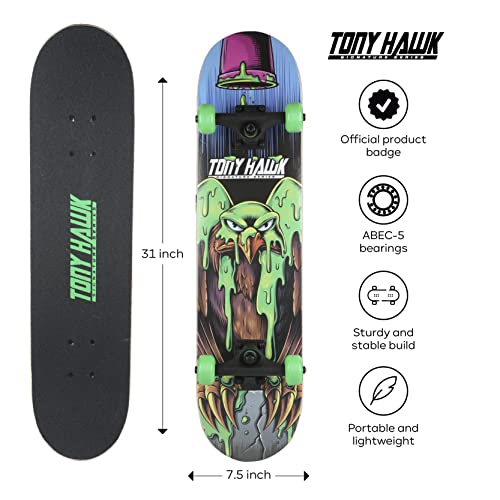 31-Inch Complete Skateboard - Tony Hawk Slime Hawk Edition
