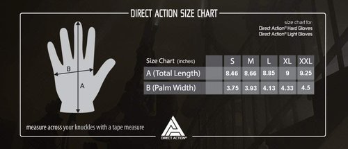 Direct Action Hard Gloves Black XLarge, Military Style, Touch Screen Compatible