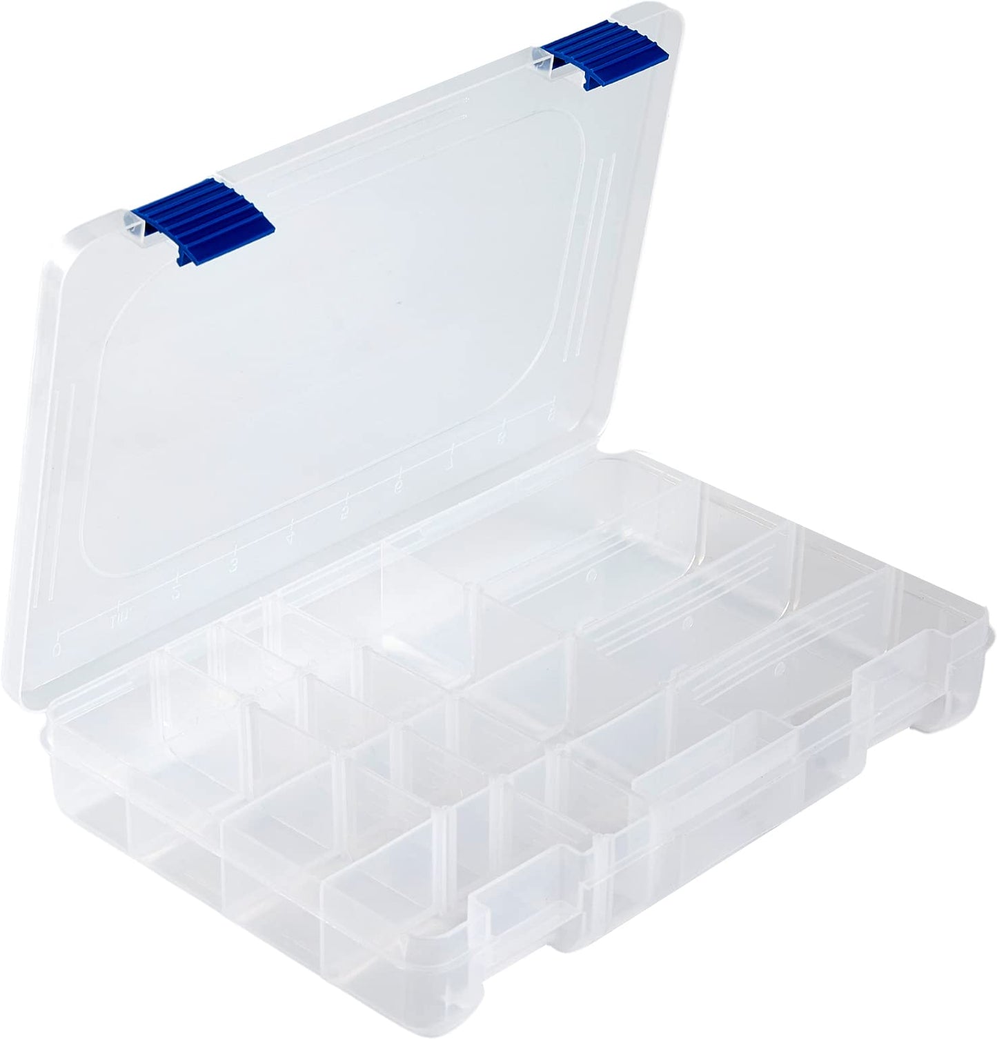 ZXDIN3 Medium Plastic Fishing Tackle Box Storage Organizer Box 3600 with Adjustable dividers Tackle Tray Parts Crafts Case 4 Pack