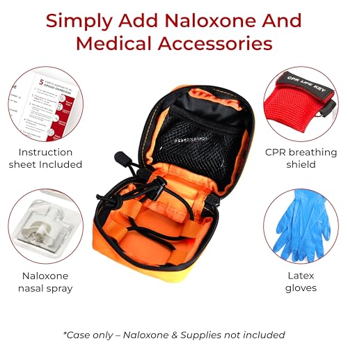 Naloxone Overdose Response Pouch with Magnetic Attachment - Orange