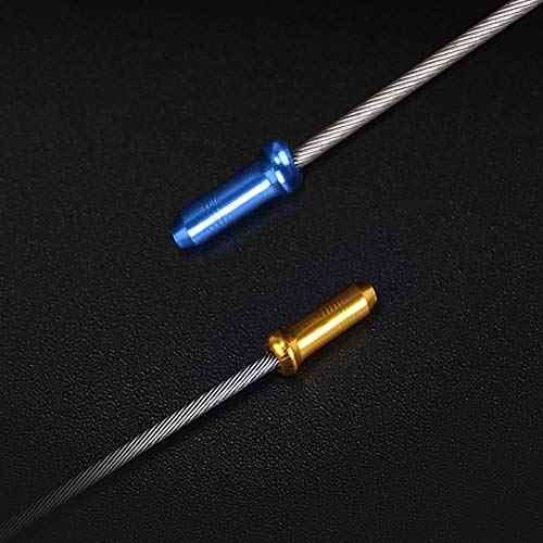 100PCS Colorful Bike Brake Cable End Caps - Durable Aluminum Crimps