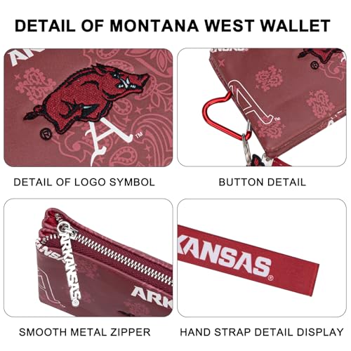 Razorbacks Organizer Wallet for Women - RFID Leather Clutch