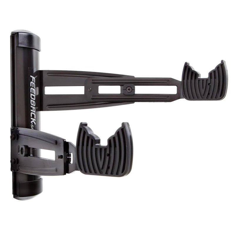 FEEDBACK SPORTS | Velo Wall Rack 2D Bike Storage | Bicycle Hangar Mount W/Adjustable Arms | Road, Gravel, Mountain Bike Compatible | For Garage, Apartment, Shed | Black